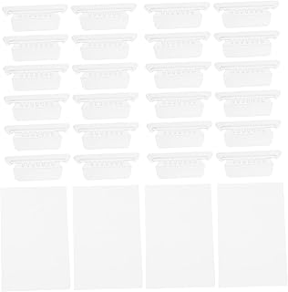 Tofficu 100Pcs Abas Para Fichários Tag Arquivo Armário Pastas Pastas De Arquivo Pendurado Classificação Índice Guia Índice Tabs Titular Divisor Abas Clipe Pendurado Pastas De Arquivo