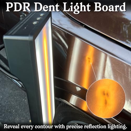 Image of Dent PDR Light Board with Built-in Battery, Adjustable White-Yellow Illumination, Dent Reflector Board for Paintless Repair, Auto Body Line Detection Tool for Car Dent Removal