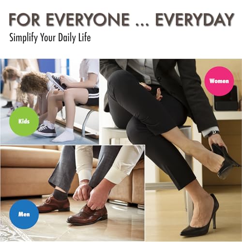 Image of Velette Metal Shoe Horn Long Handle For Seniors, 15 inch Long. Extra Long Shoe Horn for Kids, Or Great Shoe Horns for Boots