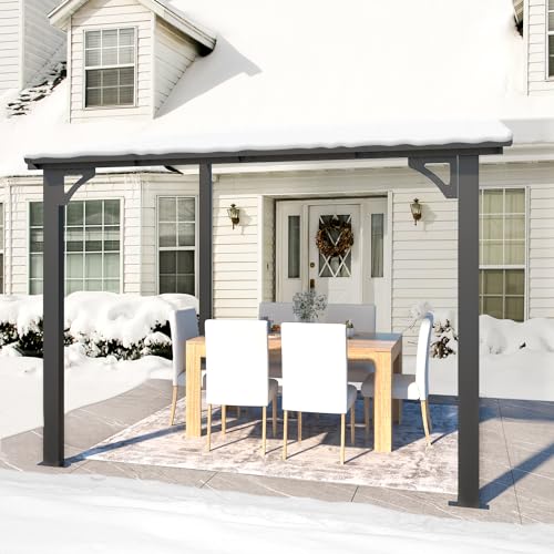 UNIONLINE Aluminium-Pavillon, Metallmarkisen, Pavillons, Pergola, Robuste Metall-Pergola (Schwarz, 2,4 x 2,4 m)