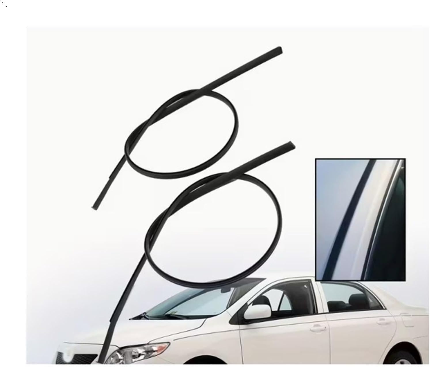 136cm Car Accessories Rubber Roof Drip Finish Moulding Seal Strip Fit for Corolla for Sedan 2007-2013 75556-02110 75555-02110(Left)