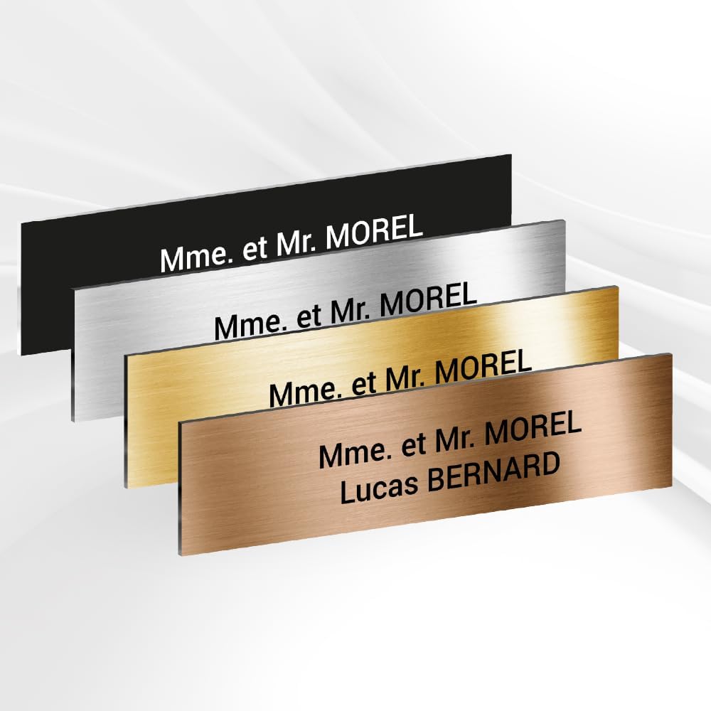 Plaque Boîte aux Lettres Adhésive PVC Personnalisable | 21 Couleurs | 10x2,5cm