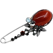 Creative Vintage Large Pin Brooch for Women - Elegant Cardigan Shawl Buckle Scarf Accessory