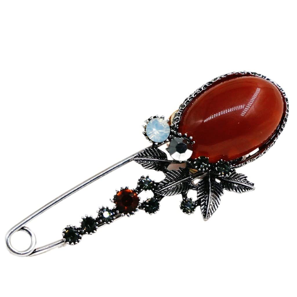 Grande broche créative en métal ciselé pour grand cardigan chic - 5