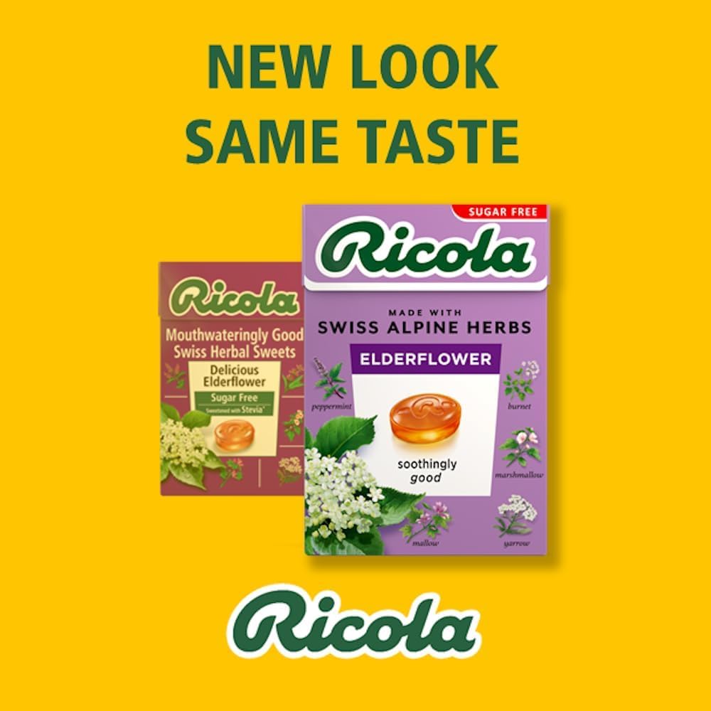Ricola Swiss - Gotas de hierbas de saúco (45 g, 20 unidades)