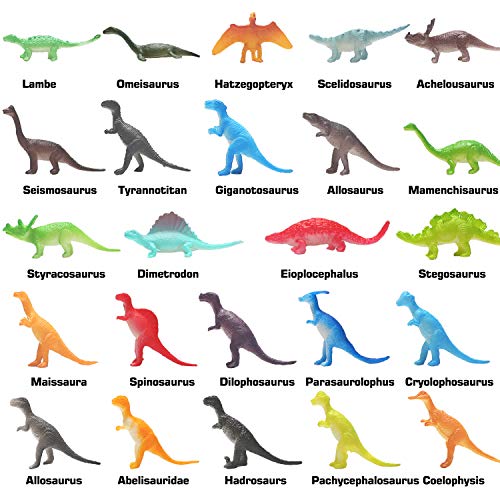 168 Pcs Mini Dinosaur Figure Toys - Realistic Plastic Dinosaur Set for Kids Children Toddler Learning Educational, Goody Bag, Party Supplies, Pinata Stuffers Easter Eggs Easter Basket Filler - Thumbnail 4