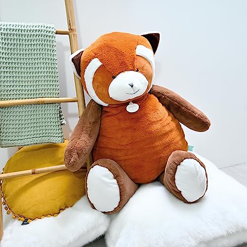 Tranquillité de bébé avec le très grand doudou panda roux Unicef - 5
