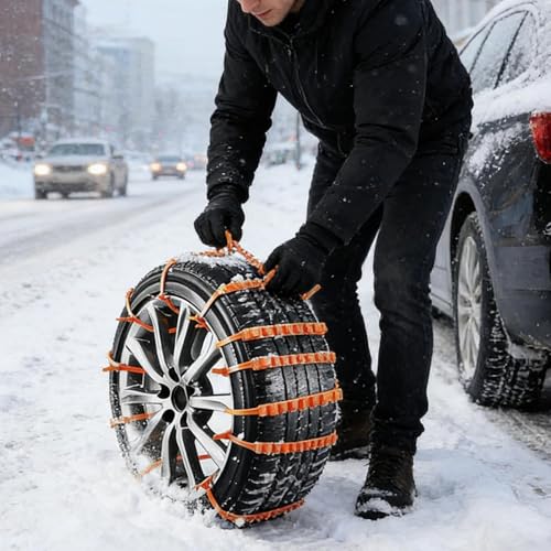 Bridas de Nieve para Neumáticos con 20 Piezas Antideslizantes 3