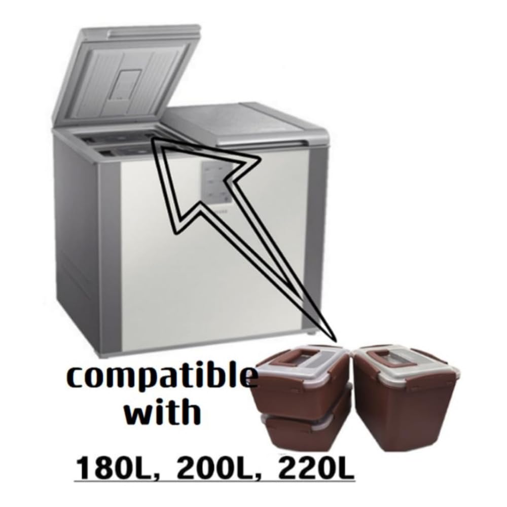 7L-1 + 3,2L-2 Set, Frischhaltedose Kimchi Fermentation kompatibel mit allen Kühlschränken, durchscheinender Deckelbehälter, rot