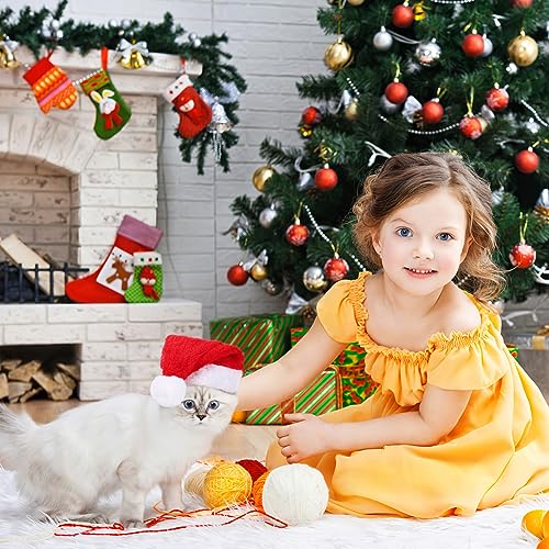 Sombrero Navideño para Mascotas Mini Rojo miniatura 3