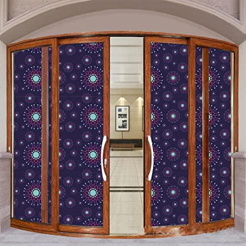 Image of CVANU Window Film Privacy Heat-UV Protection Self-Adhesive Window Glass Film Viny Sheet Multicolor Size(23inch X 100inch) C171