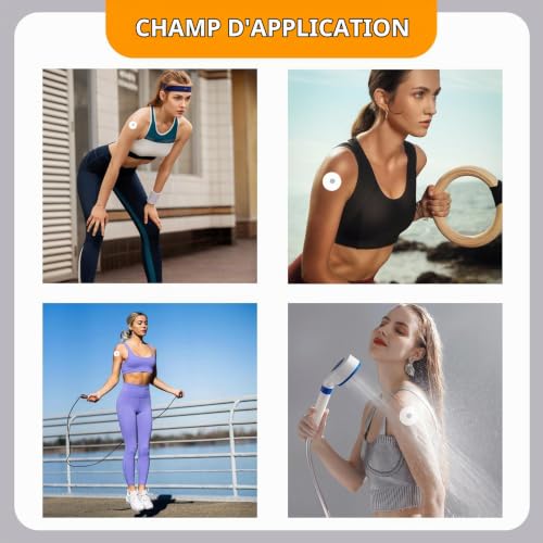 50 Pièces pansements Patch, Freestyle Libre 2 Sensor Patches Autocollants pour Capteur Freestyle Libre patchs adhésif et respirant patch étanche Pas de Colle au Centre du Patch Pour les Sports (Set A) – vue 5