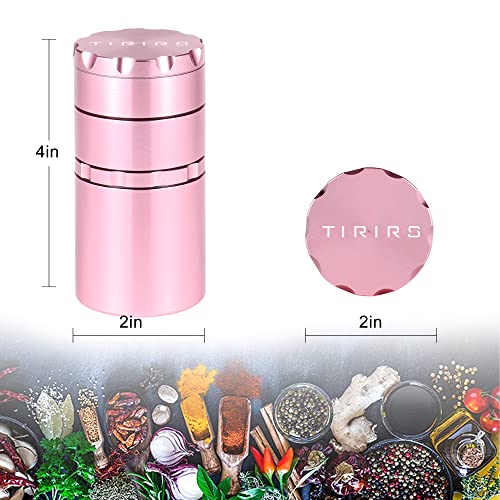 TIRIRS Grinder Rosa – 5-teilig mit großem Stauraum & Zubehör 3 TIRIRS Grinder Rosa – 5-teilig mit großem Stauraum & Zubehör – Bild 4