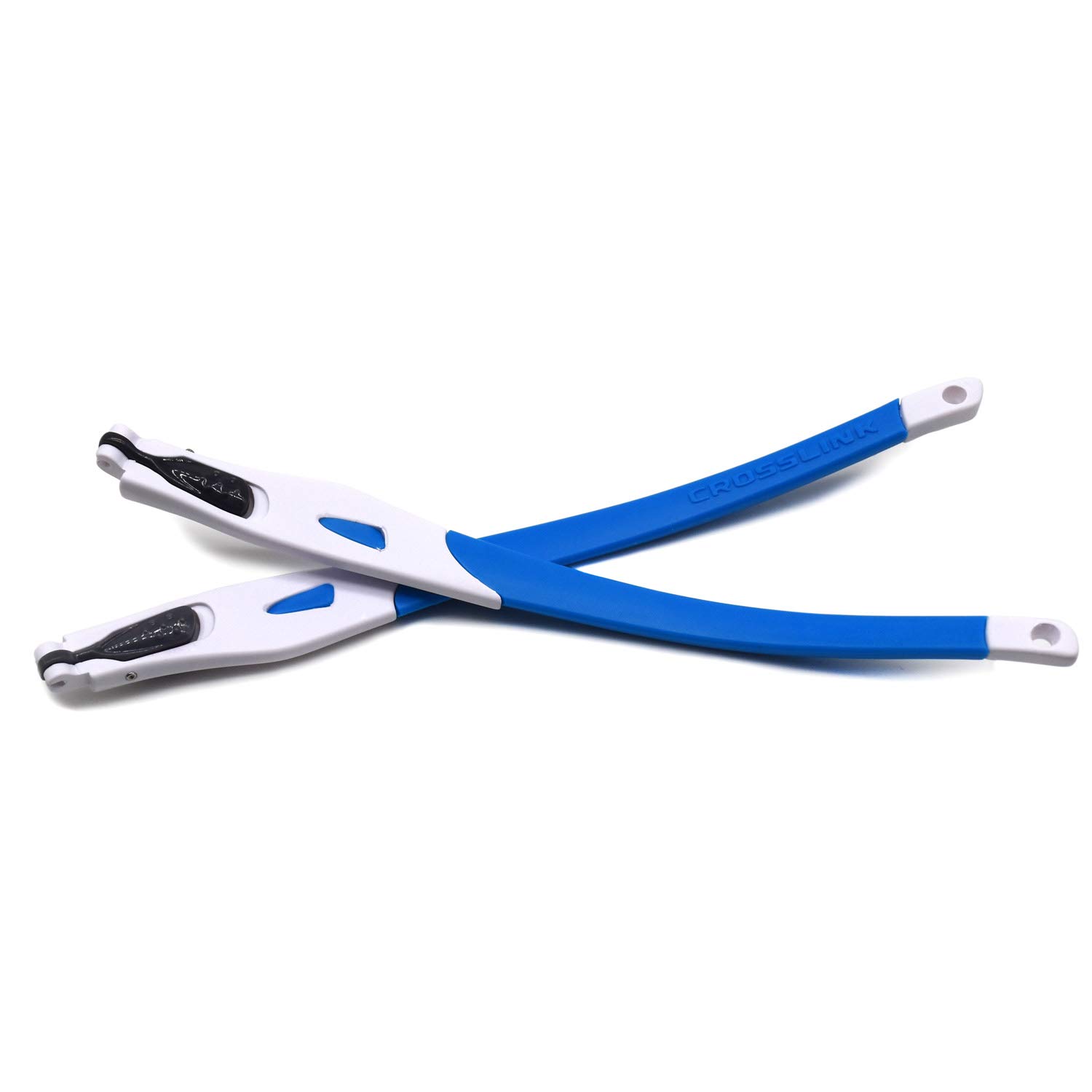 HKUCO Blue Rubber Replacement White Frame Legs For Oakley Crosslink Glasses frame — image 1