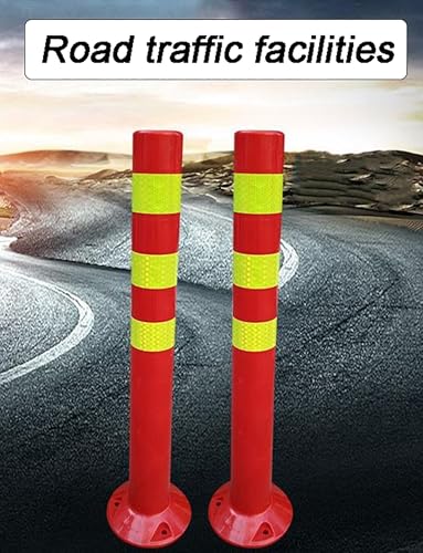 Cônes de signalisation réfléchissants haute visibilité - Cônes de sécurité robustes en plastique et caoutchouc pour la construction de routes, les barrières de parking, les zones d'interdict
