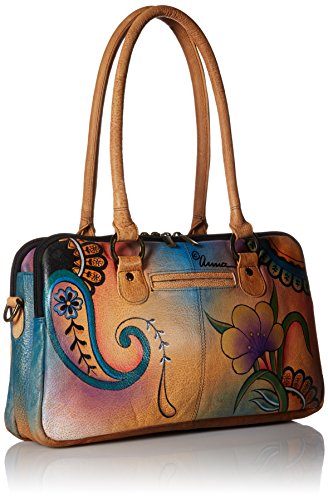 Image of Anna by Anuschka Women's Hand-Painted Genuine Leather Multi Compartment Satchel