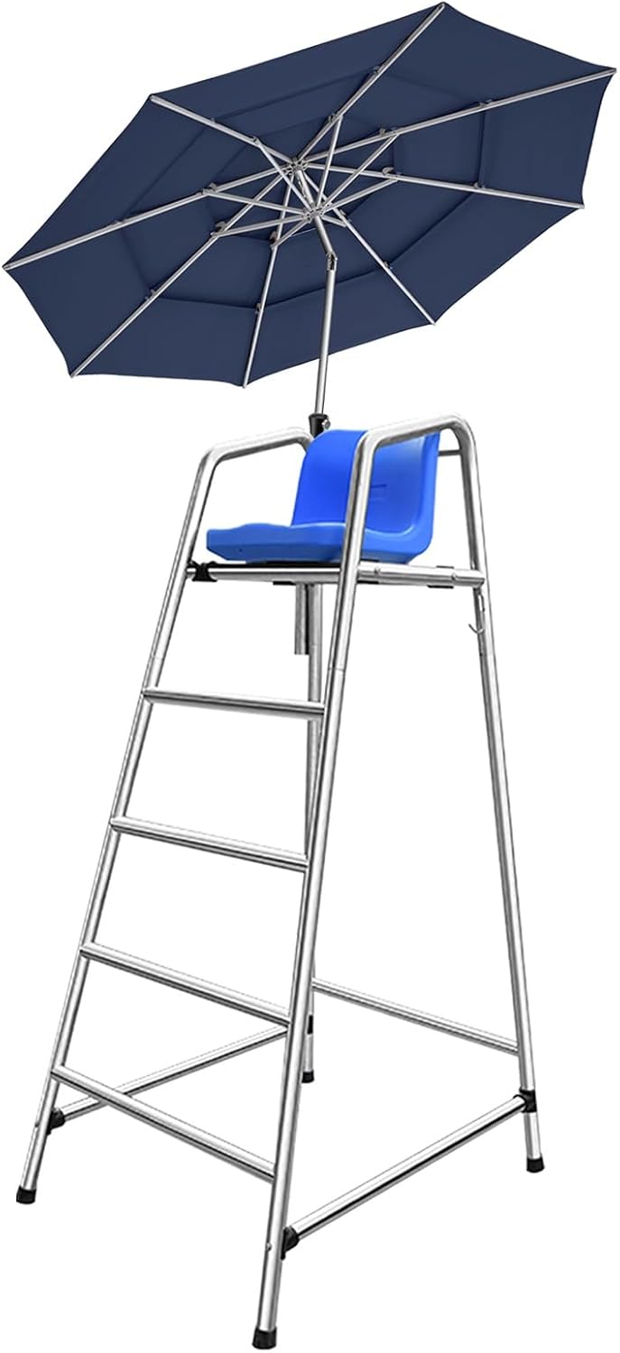 Pool Ladders Lifesaving Chair，Life Guard Chairs with Sunshade Hole, Detachable Referee Chairs Outdoor Indoor, Large Swimming Pool Beach Lake Water Park Lifeguard Ladder 4 5 6 FT (Size : 85x1