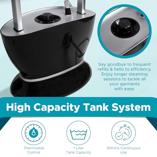 Steam & Go - All-in-One Garment Steamer and Iron, Pressurized Steamer For Clothes with Ironing Board and Clothing Hanger, Steam Iron Fabric Steamer for Wrinkles and Creases, Chemical-Free - Thumbnail 2