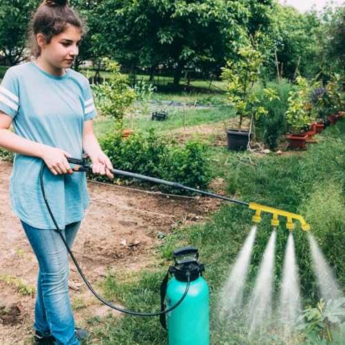 Image of HASTHIP Garden Sprayer Nozzle Multi-Porous Spray Pump Outdoor Water for Plants High-Pressure Multi Head for Garden Grass 2PCS
