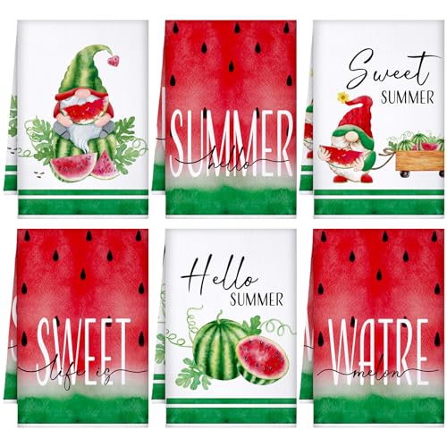Bencailor-6-Pcs-Watermelon-Kitchen-Towels-Gnome-Absorbent-Hand-Towels-Watermelon-Tea-Towels-Dish-Cloths-Decorative-Dishcloth-for-Christmas-Kitchen-Cooking-Home-Cleaning-16-x-24-Inches Bencailor 6 Pcs Watermelon Kitchen Towels Gnome Absorbent Hand Towels Watermelon Tea Towels Dish Cloths Decorative Dishcloth for Christmas Kitchen Cooking Home Cleaning 16 x 24 Inches
