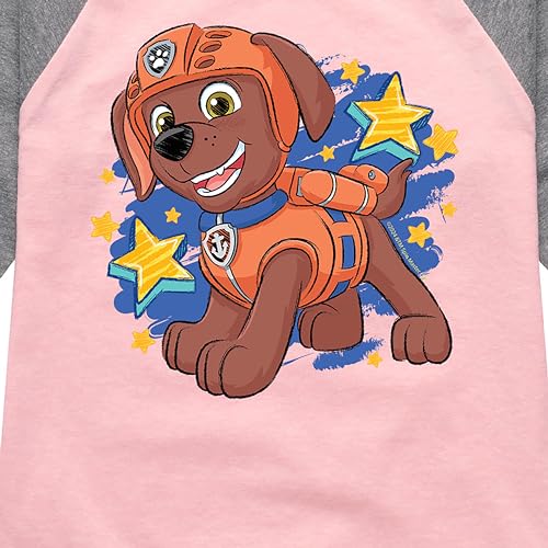 HYBRID APPAREL - Paw Patrol - Zuma Sketch - Toddler & Youth Girls Raglan Graphic T-Shirt3