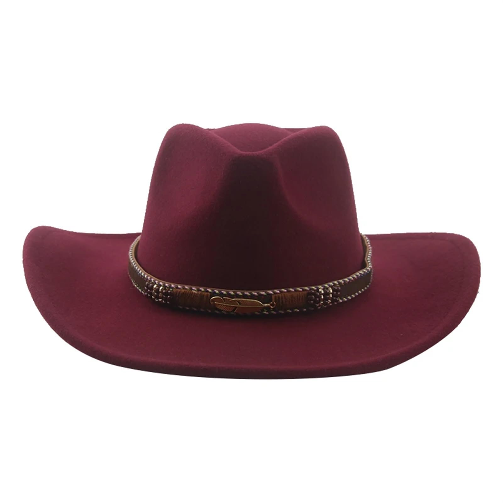 Cappelli Fedora da Donna Cappello da Uomo in Feltro Panama Cappello da Cowboy Occidentale Cappello da Cowboy a Tesa Larga Vintage Casual