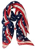 USA Flag Scarf, Patriotic, Red, White and Blue American Flag Scarf