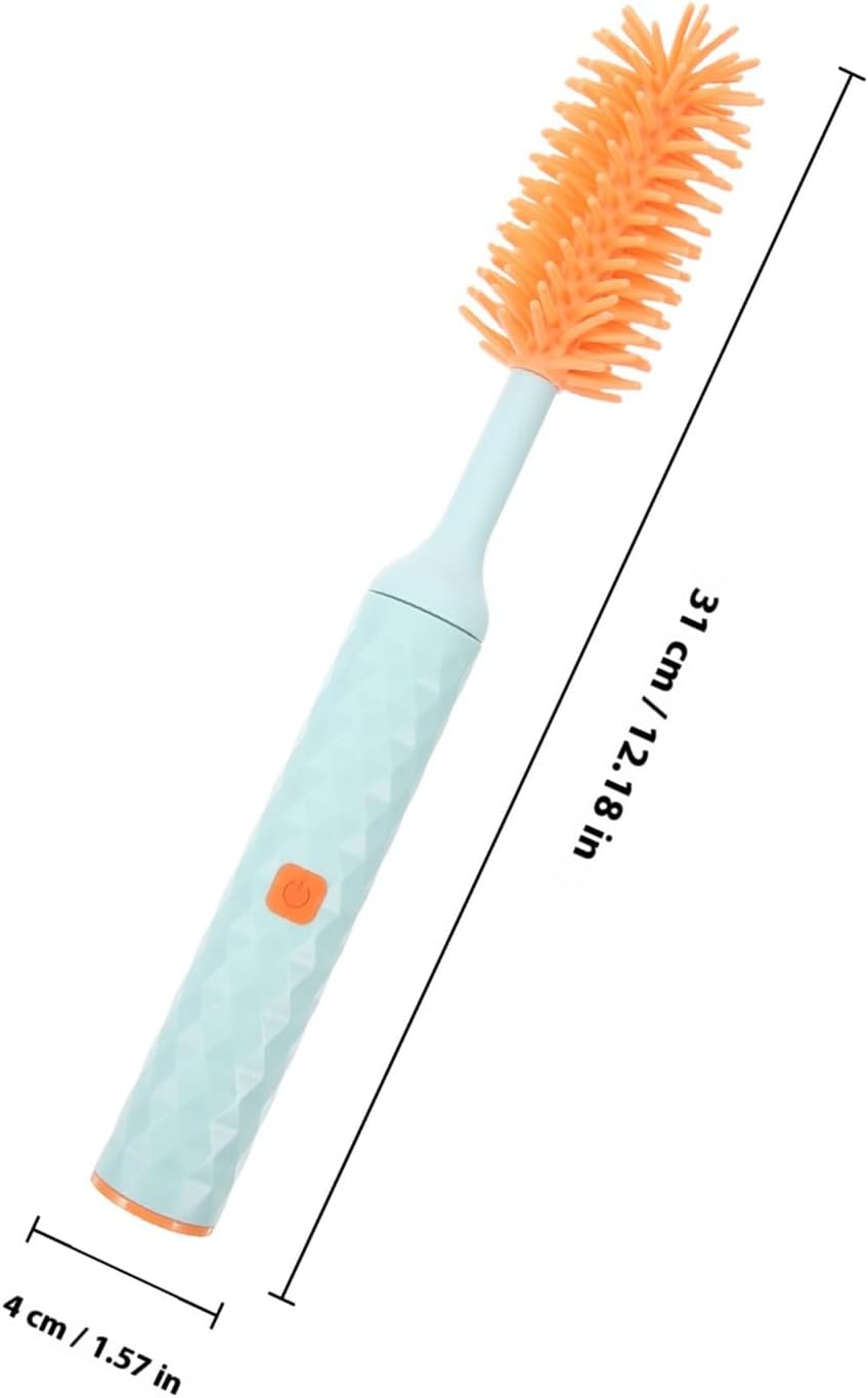 Electric Rotatable Bottle Cleaner Brush, Silicone Milk Bottle