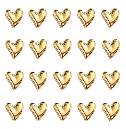 22Pcs Fridge Magnets,Cute Love Heart Decorative Magnets, Refrigerator Magnets for Whiteboard Cabinet Locker,Strong Holding Power,Gold