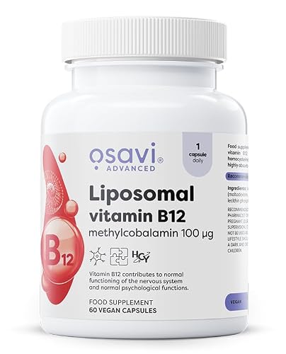 Liposomal Vitamin B12, Methylcobalamin 100mcg - 60 vegan caps