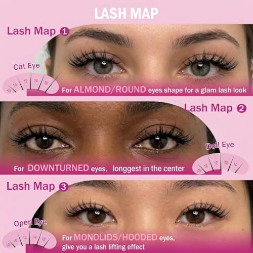 Fairy Self Adhesive Eyelash Extensions 100pcs D Curl 10-16mm Wispy Manga Lash Clusters Individual Lashes Black Ultra-Thin Band Beginner Friendly Salon Quality at Home — view 4