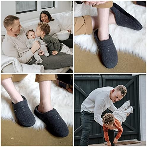 isotoner Men's Preston Knit Slip-On Hoodback Slipper, Dark Charcoal Heather, 13-14 | Image 2