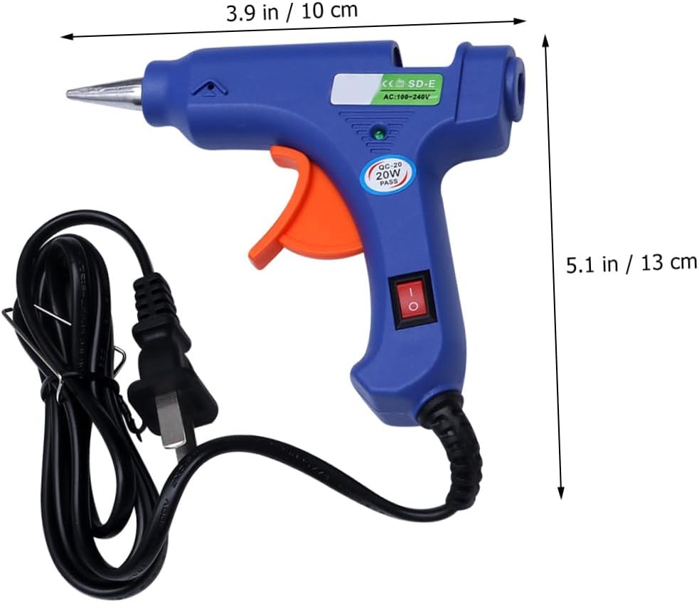 20W Melting Glue Hot Melt Glue Gun Kit with Glue Sticks Fast Heating Sprayer for Quick Repairs DIY Crafts and Home Plug Compatible