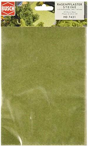 Busch 7431 - 3-D-Dekorplatte Rasenpflastersteine, Fahrzeug