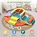 Yaofala 10 PCS Color Foam Climbing Blocks for Toddlers, Soft Play Set with Toy Car, Climbing Blocks for Toddlers 1-3, Indoor Climb and Crawl Soft Play Set