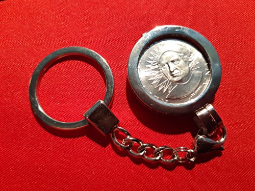 Llavero de joyería fina con moneda de plata Cristóforo Colombo 500 liras 2