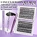 DIY Lash Extension Kit 280pcs Individual Lashes Cluster B&Q D Curl Eyelash Extension Kit Lash Clusters with Lash Bond and Seal and Lash Applicator Tool (KIT,30D40D-0.07D-9-16MIX)