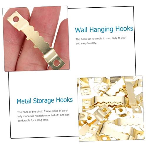 Image of 1000pcs Serrated Photo Frame Hooks Wall Hanging Hardware for Easy Artwork Display and Organization for Decor