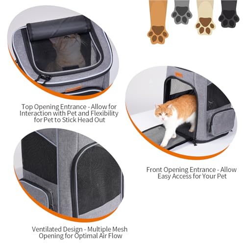 Sac à dos de transport Morpilot gris pour chiens et chats confortable