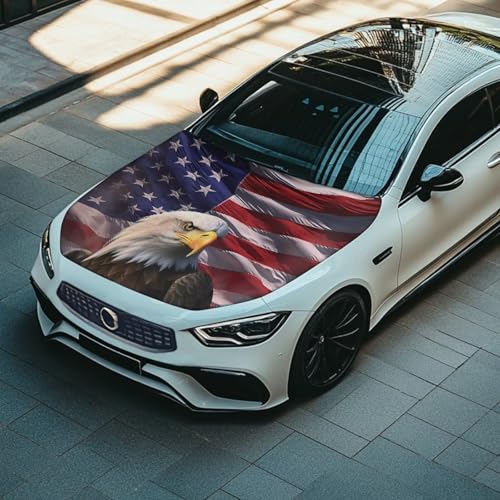 Image of Car Hood Cover Protector, an All-Weather Waterproof, Windproof Car Cover for Winter Frost and Ice Removal-Eagle Animal