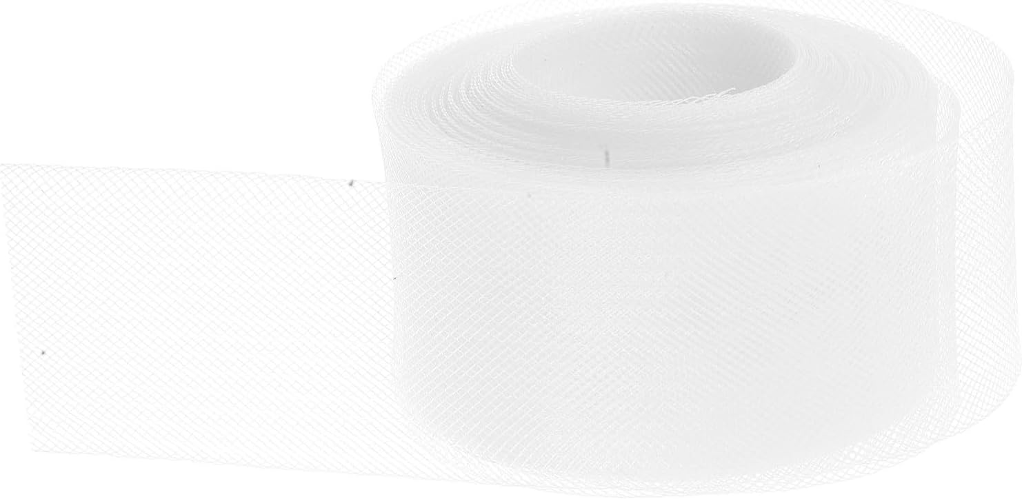 5cm Wide Stiff Polyester Horsehair Mesh Braid Boning Ribbon for Garment Making and DIY Craft Projects, Flexible and Adaptable Boning Trim for Bridal Wear and Dance Skirts
