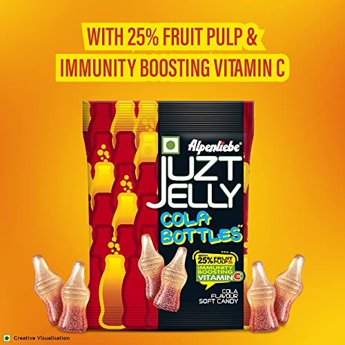 Image of Alpenliebe Juzt Jelly Cola Flavour Bottles Pouch, 26 Pieces,67.5 gram / 72.8 g (Weight May Vary)