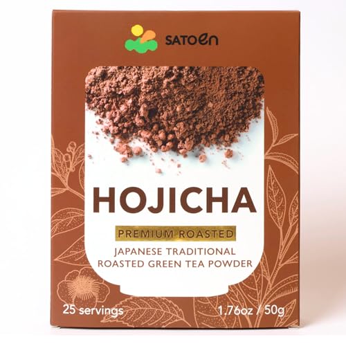 Satoen Pure Premium Japanese Hojicha Powder &ndash; Authentic Roasted Flavor 50g/1.76oz &ndash; Perfect for Hojicha Latte & Straight Tea