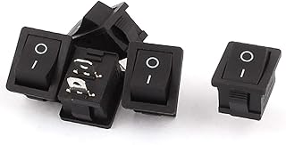New Lon0167 5Pcs 6A Featured 250VAC 10A 125VAC reliable efficacy 2 Positions Square SPST Rocker Switch Black(id:465 59 b3 365)