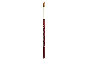 Princeton Velvetouch Synthetic Short Round Brush, Size 10, Black Velvetouch Handle