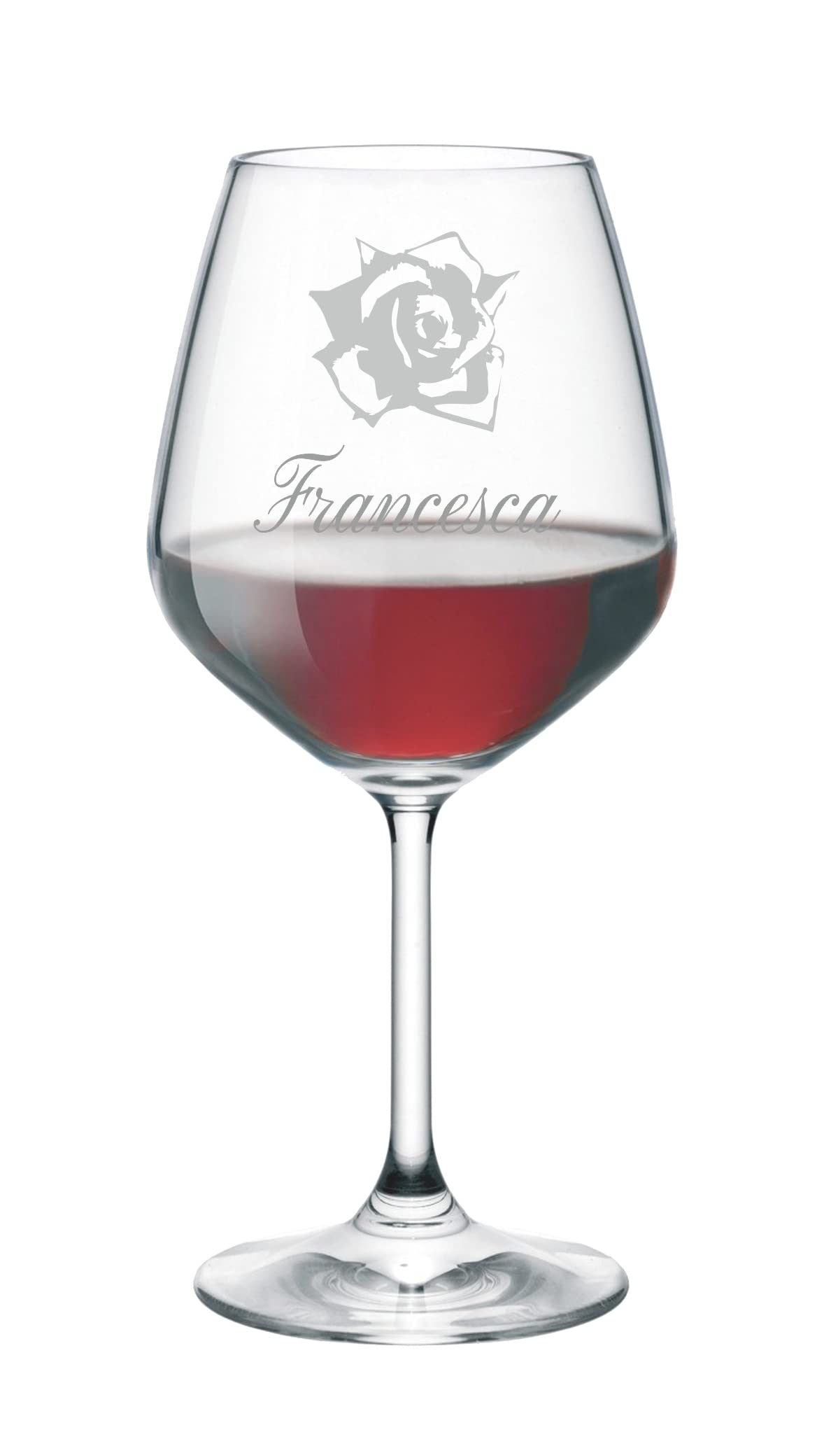 Bicchiere da vino personalizzato, calice da vino rosso inciso al laser, 530 ml, set da vino personalizzato con nome, iniziali e data, migliore idea regalo – Quantità (2)