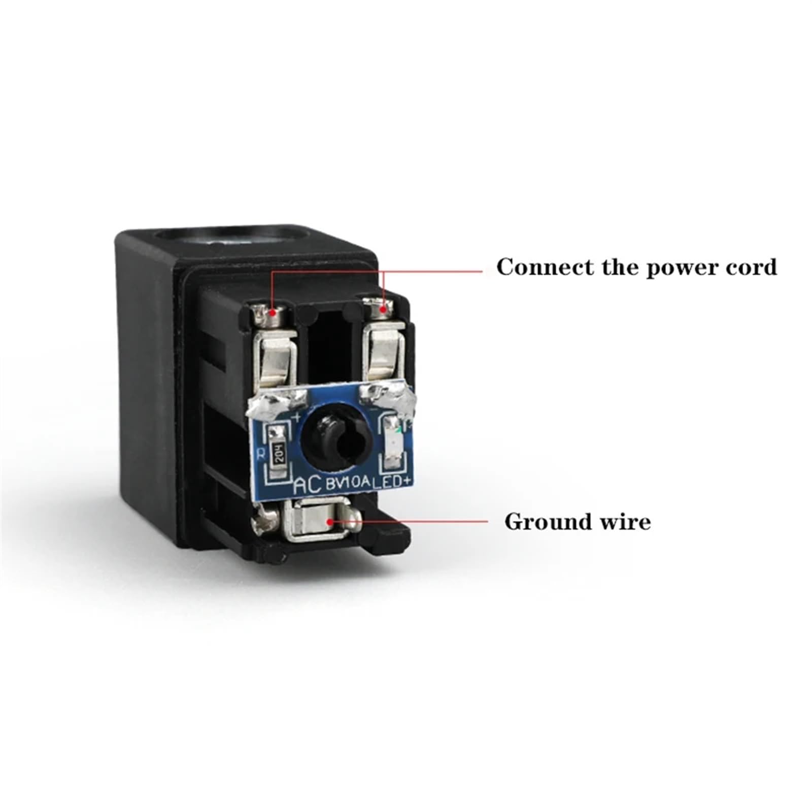 Electroválvula neumática de 5 Puertos, vías, 2 Posiciones, 8 mm, 10 y 12, conexión a Manguera, Control eléctrico, válvula magnética Aire Gas, V, 24 220(With-10mm-fitting,Motor with Bracket)
