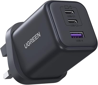 UGREEN 45W USB C Charger 3 Port Fast Wall Charger Plug Multi Adapter | USB C Plug Compatible with iPhone 18 17 16 Pro Max 14 13 12, iPad Pro Air Mini, Galaxy S25 S24 Ultra, Pixel 9: Amazon.co.uk: Computers & Accessories