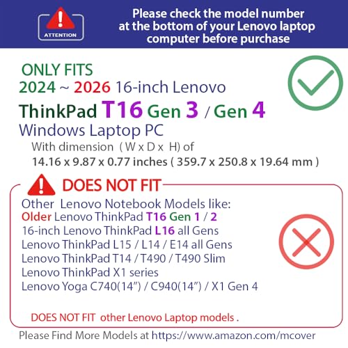 Protector mCover rosa para evitar arañazos en Lenovo ThinkPad T16 Gen 3 4 3