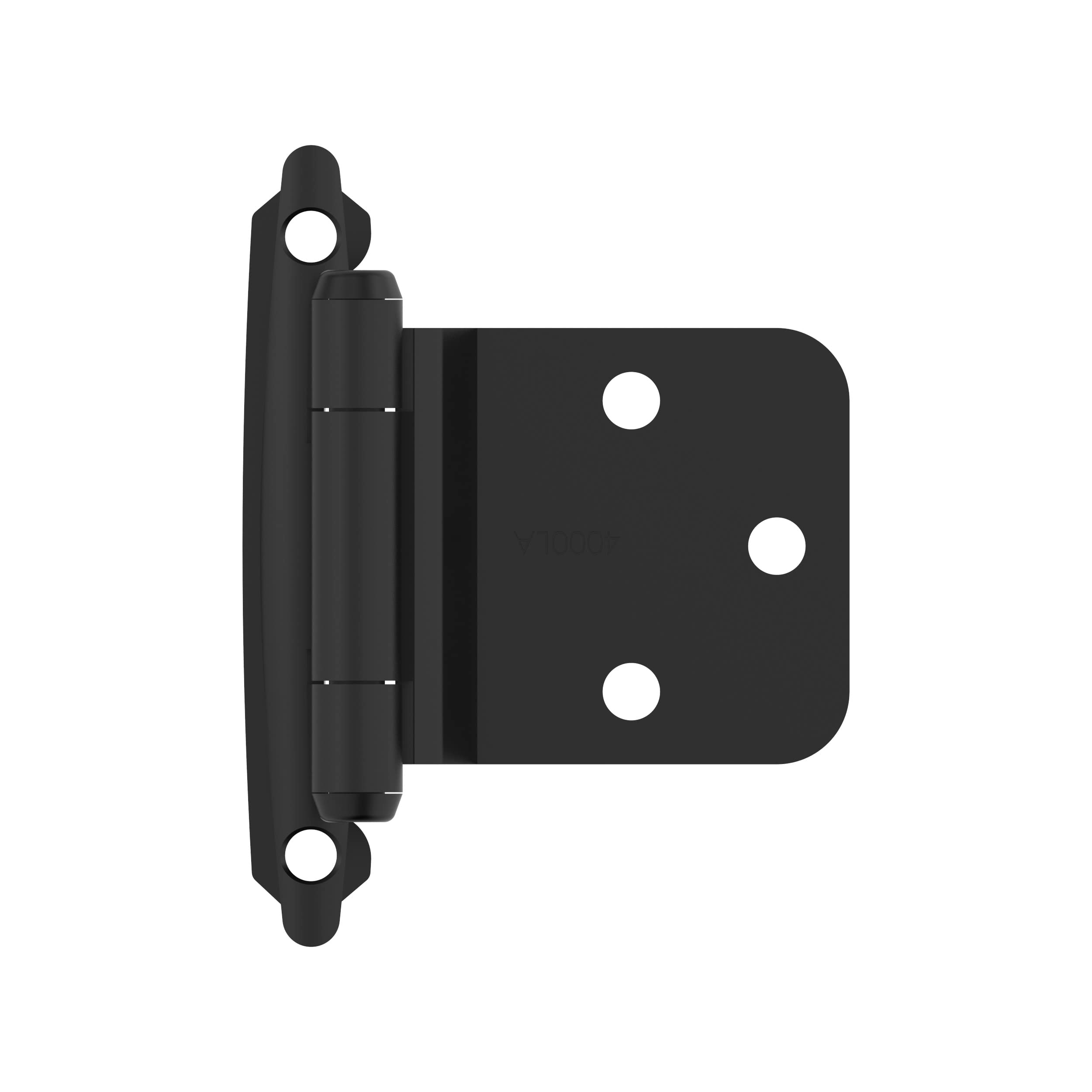Amerock BPR7630FB | Reverse Bevel Face Frame Cabinet Hinge | Variable Overlay Self Closing Face Mount | Matte Black | Kitchen Cabinet Door Hinge | 1